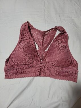 Marilyn Monroe Lace Racerback Bralette - Rose Mauve